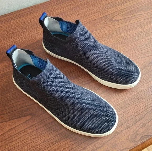 Rothy’s Metallic Lattice Stitch Chelsea High Top Slip-On Sneakers(7.5) - Picture 3 of 10